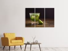 Laden Sie das Bild in den Galerie-Viewer, Leinwandbild 3-teilig Frischer Caipirinha