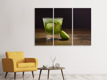 Laden Sie das Bild in den Galerie-Viewer, Leinwandbild 3-teilig Frischer Caipirinha