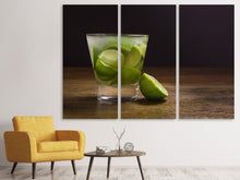 Laden Sie das Bild in den Galerie-Viewer, Leinwandbild 3-teilig Frischer Caipirinha