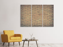 Laden Sie das Bild in den Galerie-Viewer, Leinwandbild 3-teilig Klassische Backstein Wand