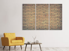 Laden Sie das Bild in den Galerie-Viewer, Leinwandbild 3-teilig Klassische Backstein Wand