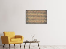 Laden Sie das Bild in den Galerie-Viewer, Leinwandbild 3-teilig Klassische Backstein Wand