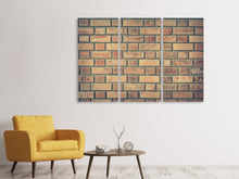 Laden Sie das Bild in den Galerie-Viewer, Leinwandbild 3-teilig Ziegel Wand