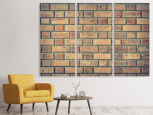 Laden Sie das Bild in den Galerie-Viewer, Leinwandbild 3-teilig Ziegel Wand