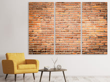 Laden Sie das Bild in den Galerie-Viewer, Leinwandbild 3-teilig Wand aus Steinen