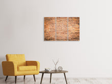 Laden Sie das Bild in den Galerie-Viewer, Leinwandbild 3-teilig Wand aus Steinen