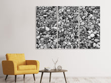 Laden Sie das Bild in den Galerie-Viewer, Leinwandbild 3-teilig Kiesel Wand