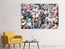 Laden Sie das Bild in den Galerie-Viewer, Leinwandbild 3-teilig Bunte Edelsteine