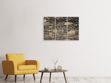 Laden Sie das Bild in den Galerie-Viewer, Leinwandbild 3-teilig Steinbau Kunst
