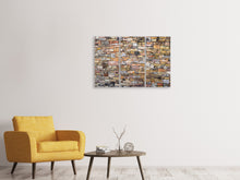 Laden Sie das Bild in den Galerie-Viewer, Leinwandbild 3-teilig Alte Steinwand