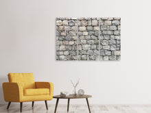 Laden Sie das Bild in den Galerie-Viewer, Leinwandbild 3-teilig Graue Stein Wand