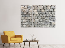 Laden Sie das Bild in den Galerie-Viewer, Leinwandbild 3-teilig Graue Stein Wand