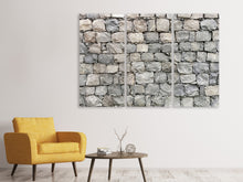 Laden Sie das Bild in den Galerie-Viewer, Leinwandbild 3-teilig Graue Stein Wand