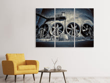 Laden Sie das Bild in den Galerie-Viewer, Leinwandbild 3-teilig Ventilatoren XXL