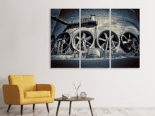 Laden Sie das Bild in den Galerie-Viewer, Leinwandbild 3-teilig Ventilatoren XXL