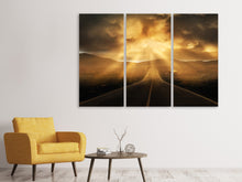 Laden Sie das Bild in den Galerie-Viewer, Leinwandbild 3-teilig Mystische Strasse