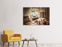 Laden Sie das Bild in den Galerie-Viewer, Leinwandbild 3-teilig Antiker Schreibtisch
