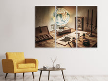 Laden Sie das Bild in den Galerie-Viewer, Leinwandbild 3-teilig Antiker Schreibtisch