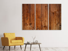 Laden Sie das Bild in den Galerie-Viewer, Leinwandbild 3-teilig Bretterwand Textur