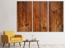 Laden Sie das Bild in den Galerie-Viewer, Leinwandbild 3-teilig Bretterwand Textur