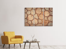 Laden Sie das Bild in den Galerie-Viewer, Leinwandbild 3-teilig Wand Bäume