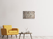 Laden Sie das Bild in den Galerie-Viewer, Leinwandbild 3-teilig Holzstapel