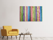 Laden Sie das Bild in den Galerie-Viewer, Leinwandbild 3-teilig Buntes Holz