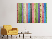 Laden Sie das Bild in den Galerie-Viewer, Leinwandbild 3-teilig Buntes Holz