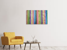 Laden Sie das Bild in den Galerie-Viewer, Leinwandbild 3-teilig Buntes Holz