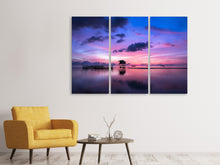 Laden Sie das Bild in den Galerie-Viewer, Leinwandbild 3-teilig Leiser Sonnenaufgang