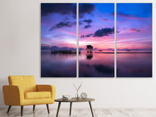 Laden Sie das Bild in den Galerie-Viewer, Leinwandbild 3-teilig Leiser Sonnenaufgang