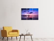Laden Sie das Bild in den Galerie-Viewer, Leinwandbild 3-teilig Leiser Sonnenaufgang