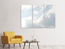 Laden Sie das Bild in den Galerie-Viewer, Leinwandbild 3-teilig Wolken im Licht