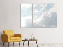 Laden Sie das Bild in den Galerie-Viewer, Leinwandbild 3-teilig Wolken im Licht