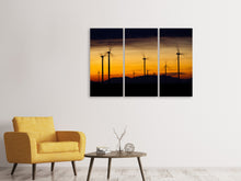 Laden Sie das Bild in den Galerie-Viewer, Leinwandbild 3-teilig Die Windräder