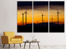 Laden Sie das Bild in den Galerie-Viewer, Leinwandbild 3-teilig Die Windräder