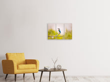 Laden Sie das Bild in den Galerie-Viewer, Leinwandbild 3-teilig Der Eisvogel