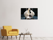 Laden Sie das Bild in den Galerie-Viewer, Leinwandbild 3-teilig Mama und Baby Schwan