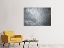 Laden Sie das Bild in den Galerie-Viewer, Leinwandbild 3-teilig Dunkle Regentropfen an der Wand