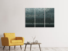 Laden Sie das Bild in den Galerie-Viewer, Leinwandbild 3-teilig Glänzende Wassertropfen