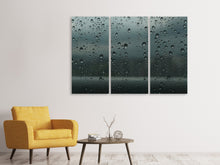 Laden Sie das Bild in den Galerie-Viewer, Leinwandbild 3-teilig Glänzende Wassertropfen