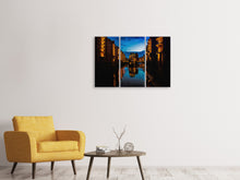 Laden Sie das Bild in den Galerie-Viewer, Leinwandbild 3-teilig Lichter von Hamburg