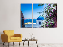 Laden Sie das Bild in den Galerie-Viewer, Leinwandbild 3-teilig Exklusives Santorini