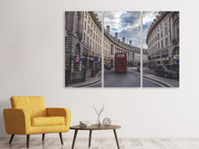Laden Sie das Bild in den Galerie-Viewer, Leinwandbild 3-teilig Typisch London