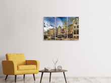 Laden Sie das Bild in den Galerie-Viewer, Leinwandbild 3-teilig Am Kanal