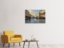 Laden Sie das Bild in den Galerie-Viewer, Leinwandbild 3-teilig Einkaufsstrasse