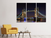 Laden Sie das Bild in den Galerie-Viewer, Leinwandbild 3-teilig  Neugotische Tower Bridge