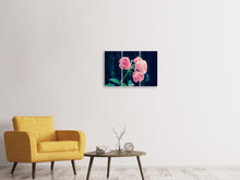 Laden Sie das Bild in den Galerie-Viewer, Leinwandbild 3-teilig Schöne Rosa Rosen