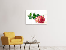 Laden Sie das Bild in den Galerie-Viewer, Leinwandbild 3-teilig Die stolze Rose
