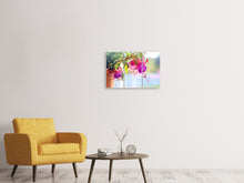 Laden Sie das Bild in den Galerie-Viewer, Leinwandbild 3-teilig Die Fuchsien